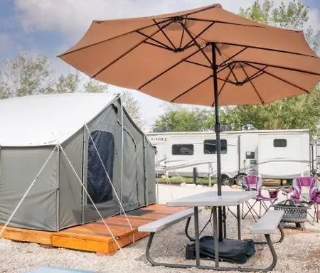 Funstays Glamping Setup Tent In Rv Park #4 Ok-T4